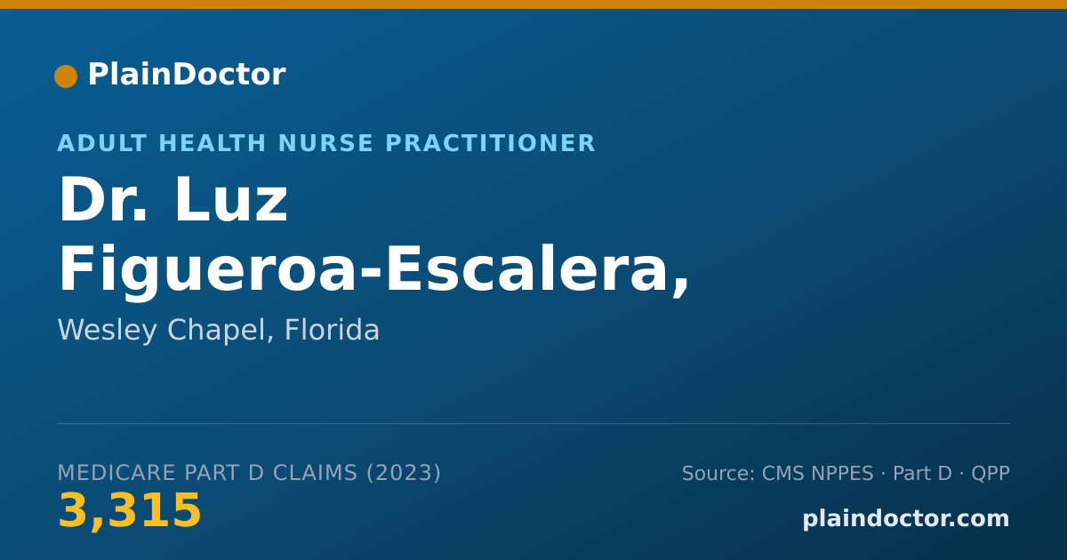 Shareable card for Luz Figueroa-Escalera, APRN - Adult Health Nurse Practitioner, Wesley Chapel, FL