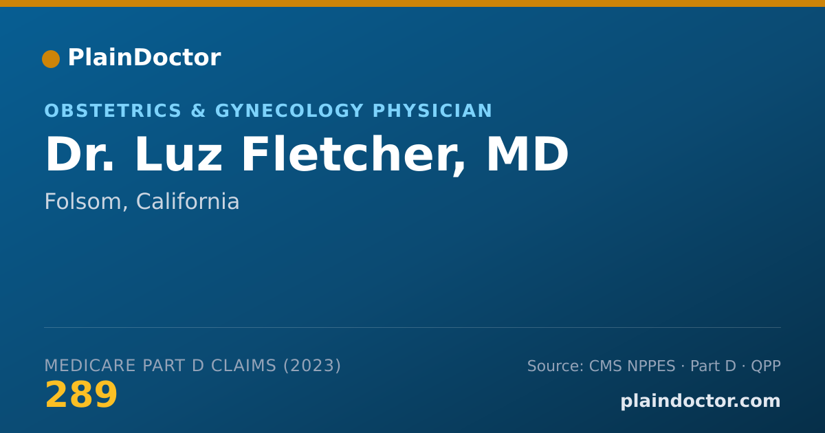 Shareable card for Luz Fletcher, MD - Obstetrics & Gynecology Physician, Folsom, CA