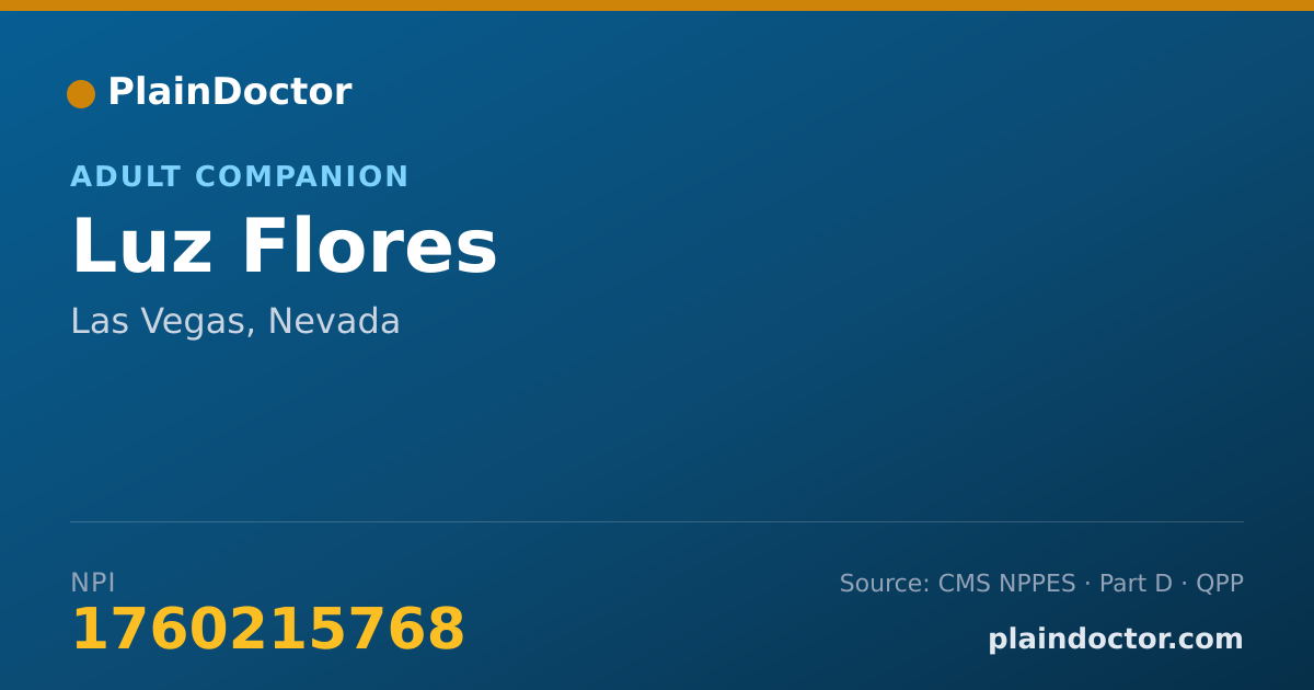 Shareable card for Luz Flores - Adult Companion, Las Vegas, NV