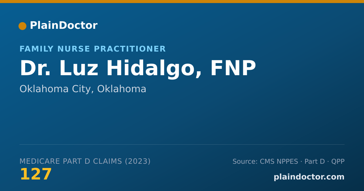 Shareable card for Luz Hidalgo, FNP - Family Nurse Practitioner, Oklahoma City, OK