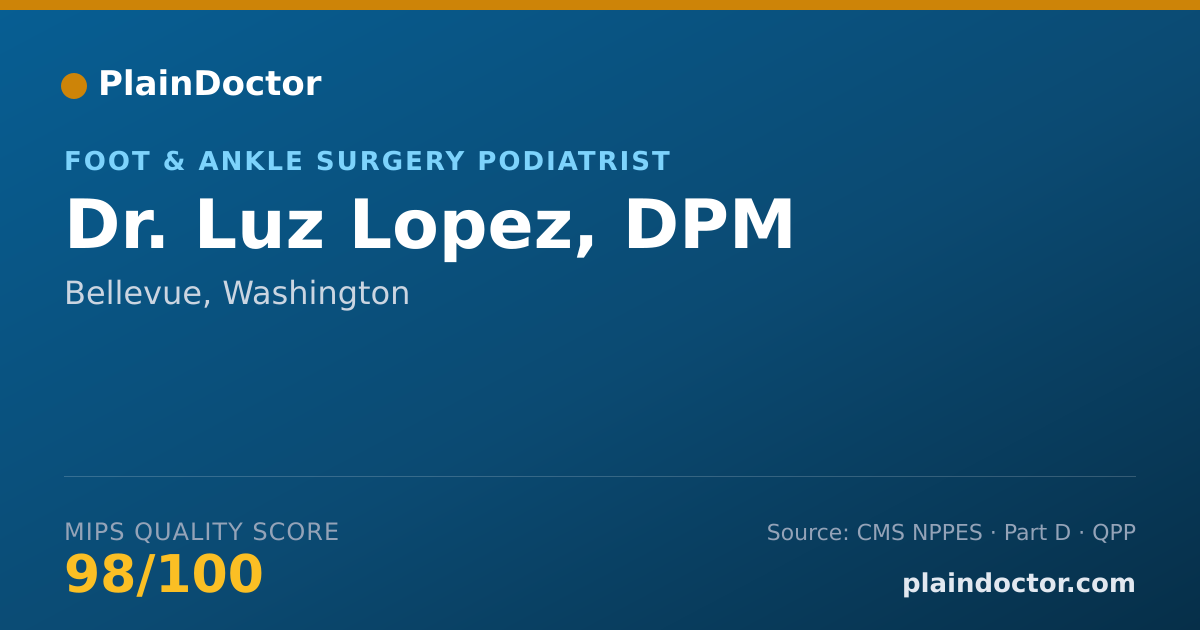 Shareable card for Luz Lopez, DPM - Foot & Ankle Surgery Podiatrist, Bellevue, WA