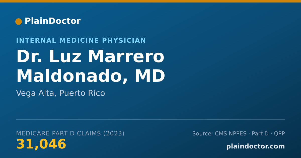 Shareable card for Luz Marrero Maldonado, MD - Internal Medicine Physician, Vega Alta, PR