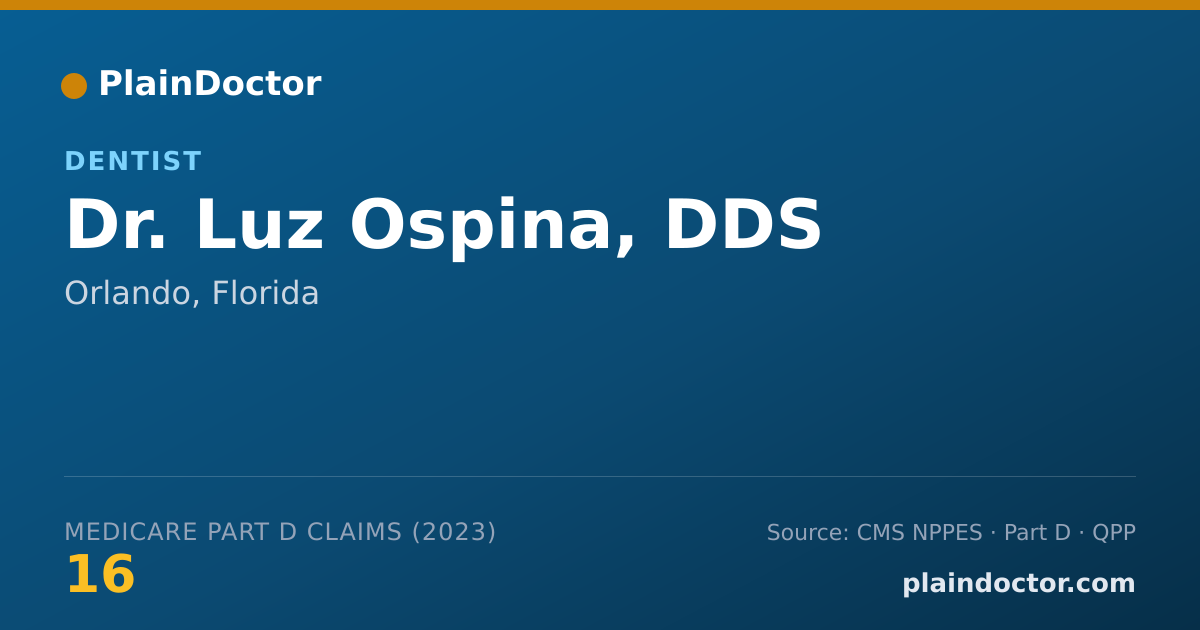 Shareable card for Luz Ospina, DDS - Dentist, Orlando, FL