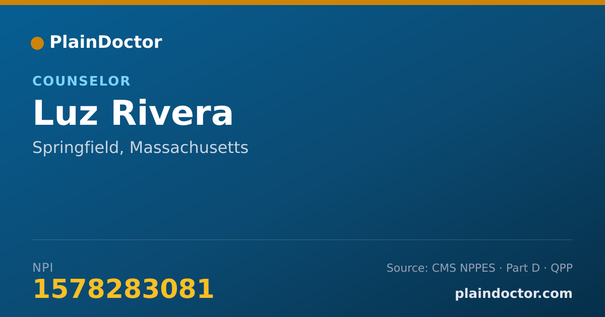 Shareable card for Luz Rivera - Counselor, Springfield, MA