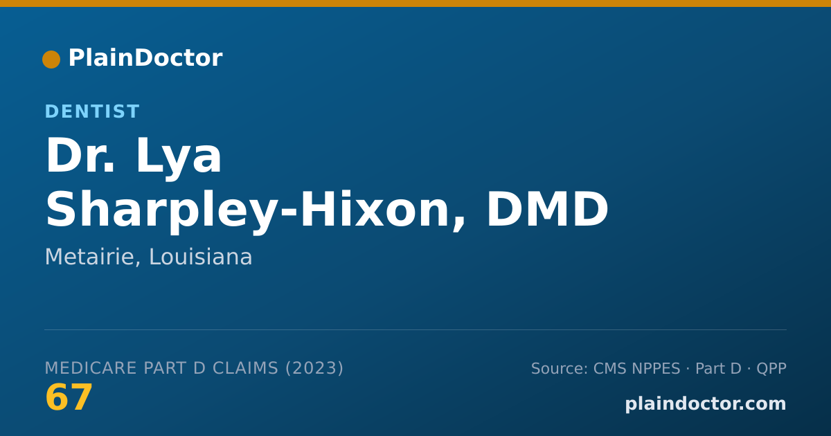 Shareable card for Lya Sharpley-Hixon, DMD - Dentist, Metairie, LA