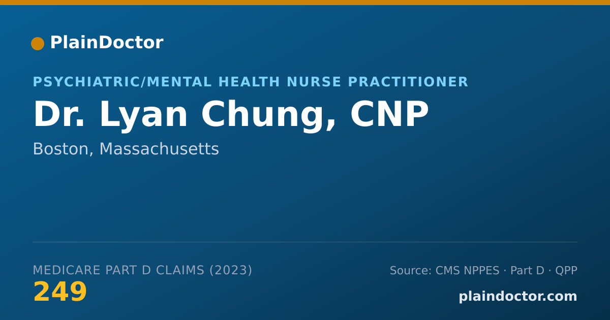 Shareable card for Lyan Chung, CNP - Psychiatric/Mental Health Nurse Practitioner, Boston, MA