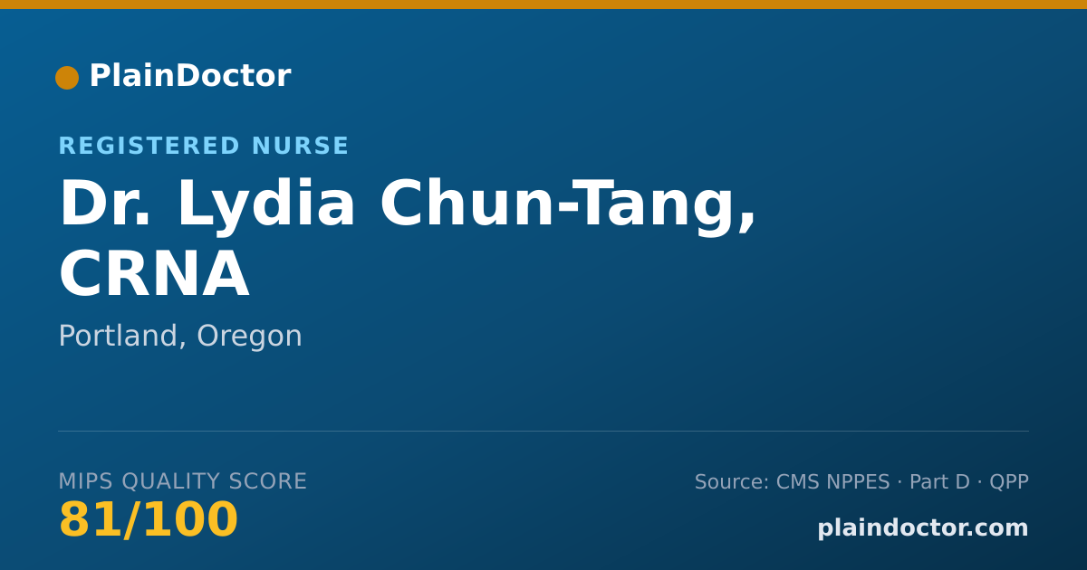 Shareable card for Lydia Chun-Tang, CRNA - Registered Nurse, Portland, OR