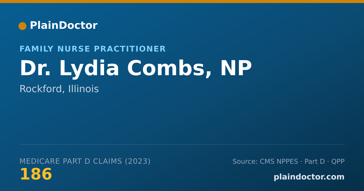Shareable card for Lydia Combs, NP - Family Nurse Practitioner, Rockford, IL