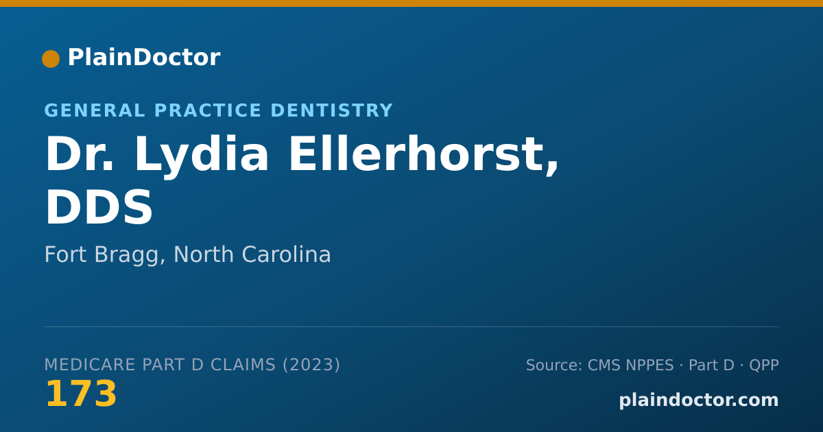 Shareable card for Lydia Ellerhorst, DDS - General Practice Dentistry, Fort Bragg, NC