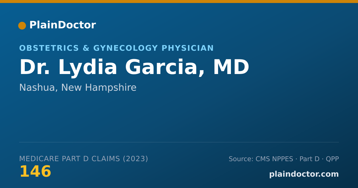 Shareable card for Lydia Garcia, MD - Obstetrics & Gynecology Physician, Nashua, NH