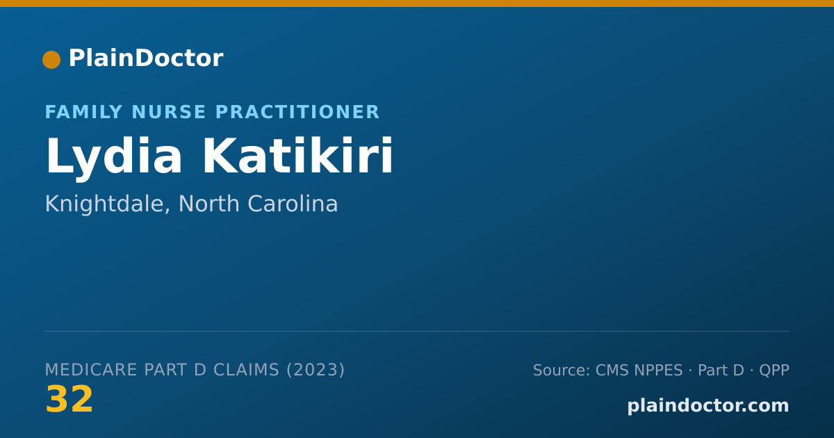 Shareable card for Lydia Katikiri - Family Nurse Practitioner, Knightdale, NC
