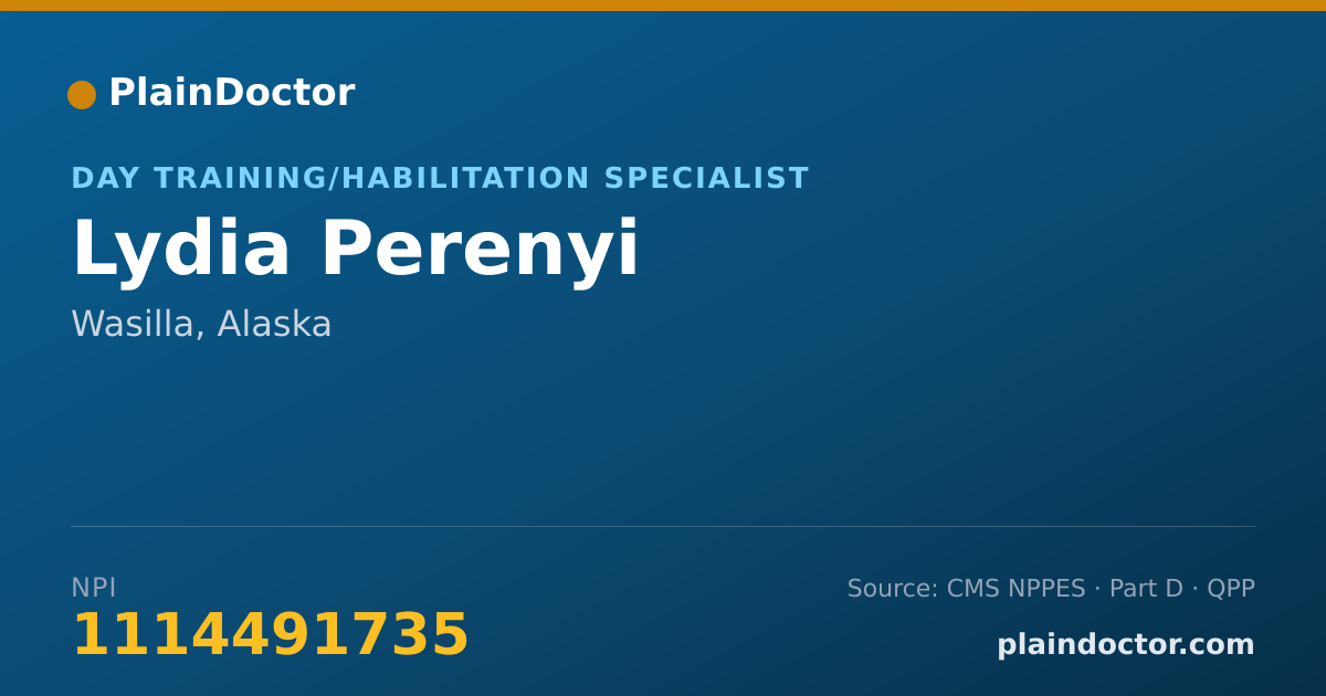 Shareable card for Lydia Perenyi - Day Training/Habilitation Specialist, Wasilla, AK
