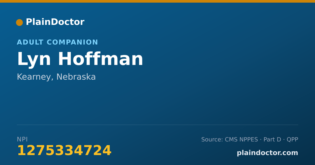 Shareable card for Lyn Hoffman - Adult Companion, Kearney, NE