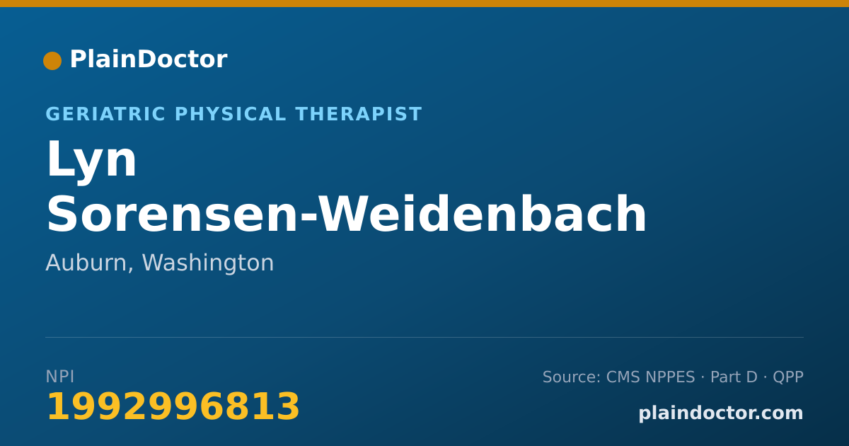Shareable card for Lyn Sorensen-Weidenbach - Geriatric Physical Therapist, Auburn, WA