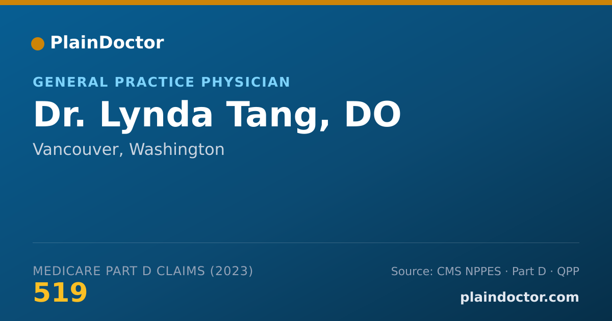 Shareable card for Lynda Tang, DO - General Practice Physician, Vancouver, WA