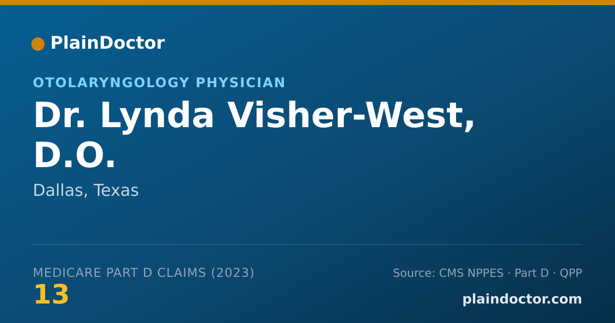 Shareable card for Lynda Visher-West, D.O. - Otolaryngology Physician, Dallas, TX