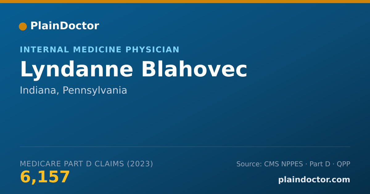 Shareable card for Lyndanne Blahovec - Internal Medicine Physician, Indiana, PA