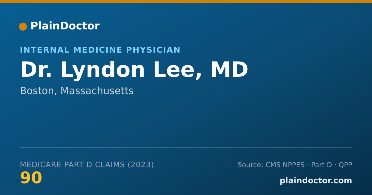 Shareable card for Lyndon Lee, MD - Internal Medicine Physician, Boston, MA