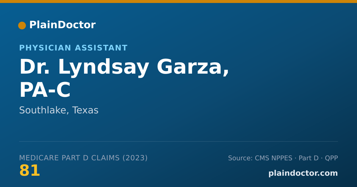 Shareable card for Lyndsay Garza, PA-C - Physician Assistant, Southlake, TX