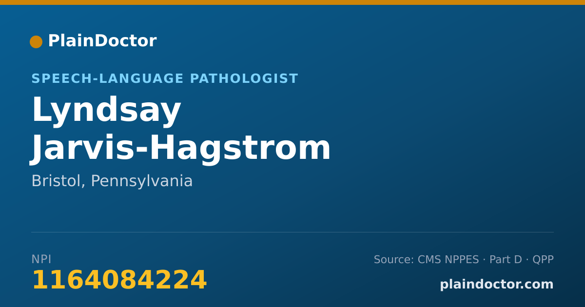 Shareable card for Lyndsay Jarvis-Hagstrom - Speech-Language Pathologist, Bristol, PA