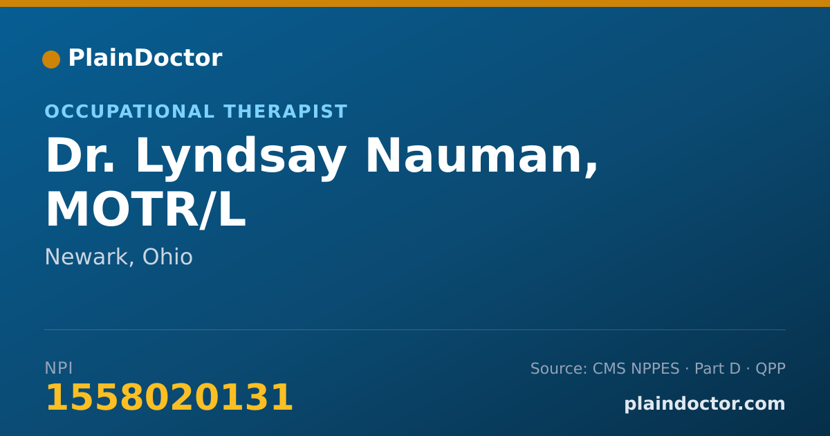 Shareable card for Lyndsay Nauman, MOTR/L - Occupational Therapist, Newark, OH