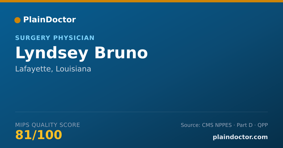 Shareable card for Lyndsey Bruno - Surgery Physician, Lafayette, LA