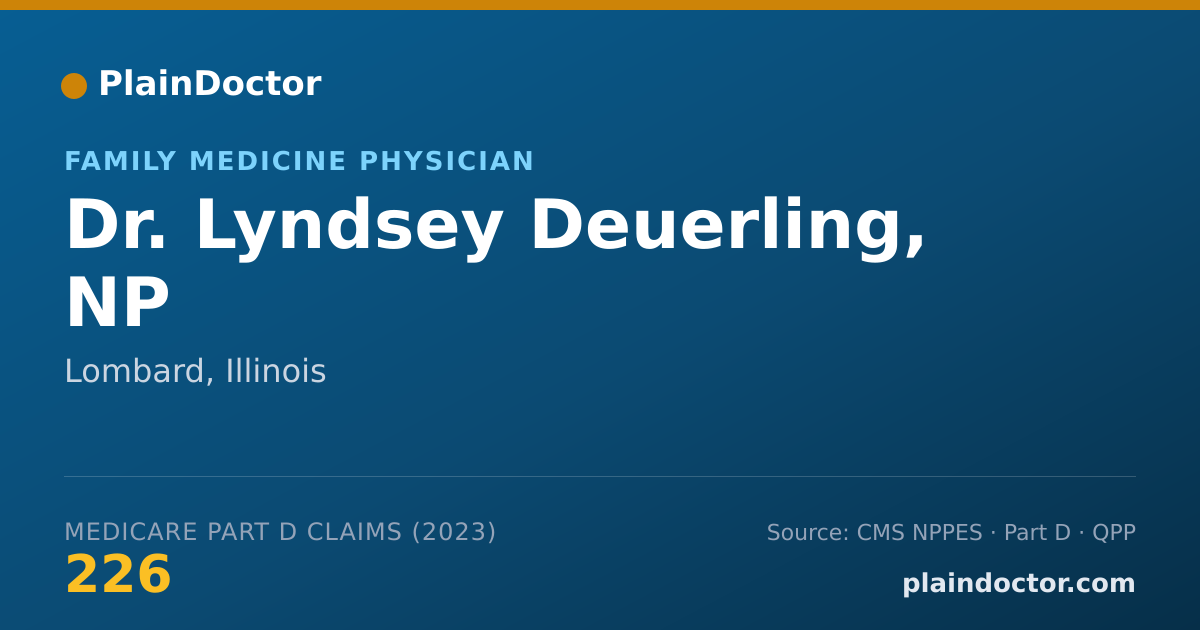 Shareable card for Lyndsey Deuerling, NP - Family Medicine Physician, Lombard, IL