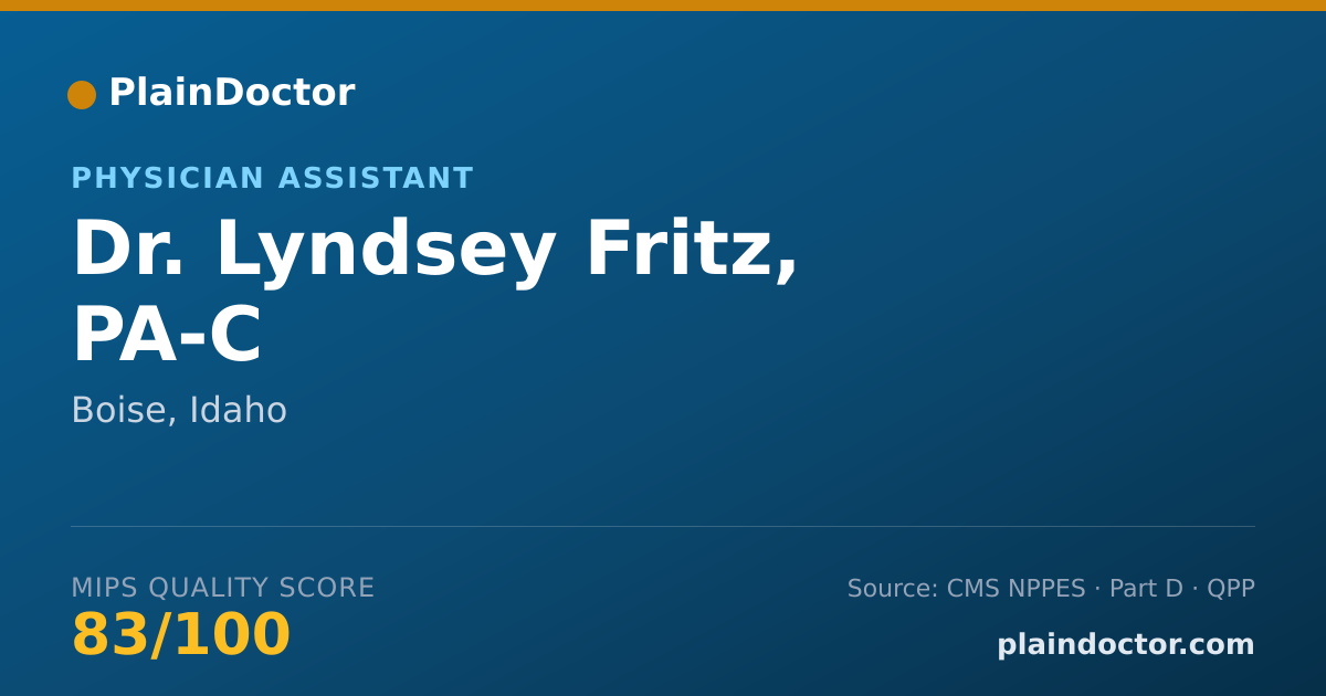 Shareable card for Lyndsey Fritz, PA-C - Physician Assistant, Boise, ID