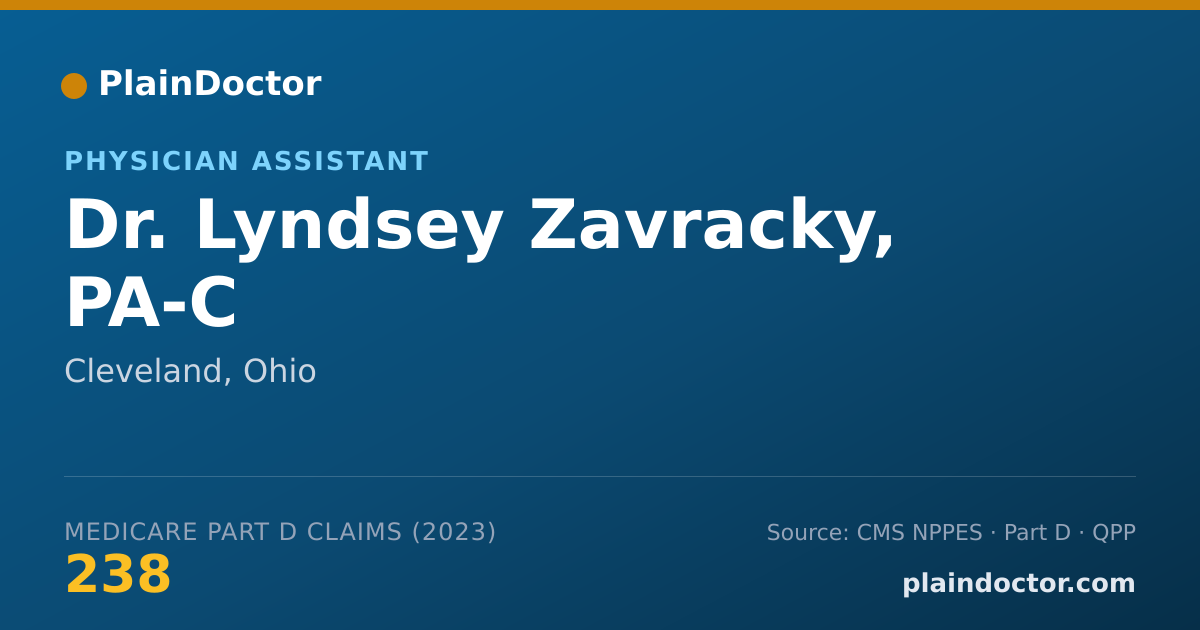 Shareable card for Lyndsey Zavracky, PA-C - Physician Assistant, Cleveland, OH