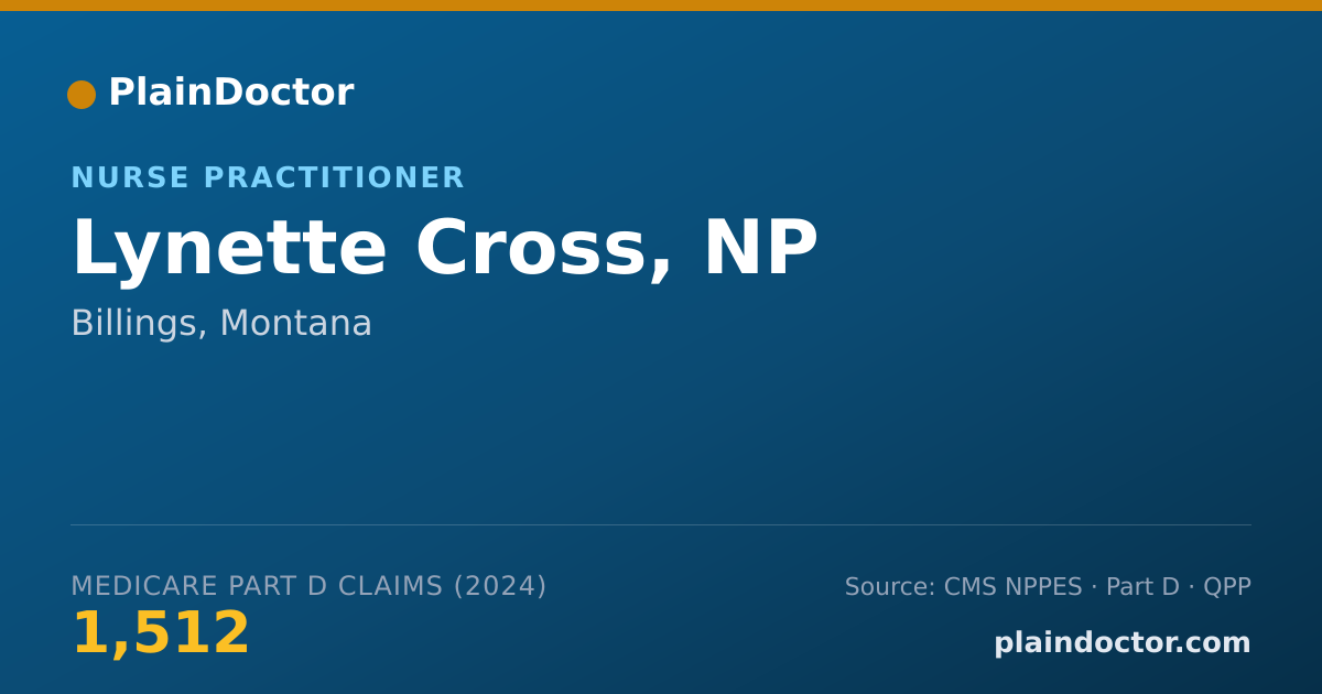 Shareable card for Lynette Cross, NP - Nurse Practitioner, Billings, MT