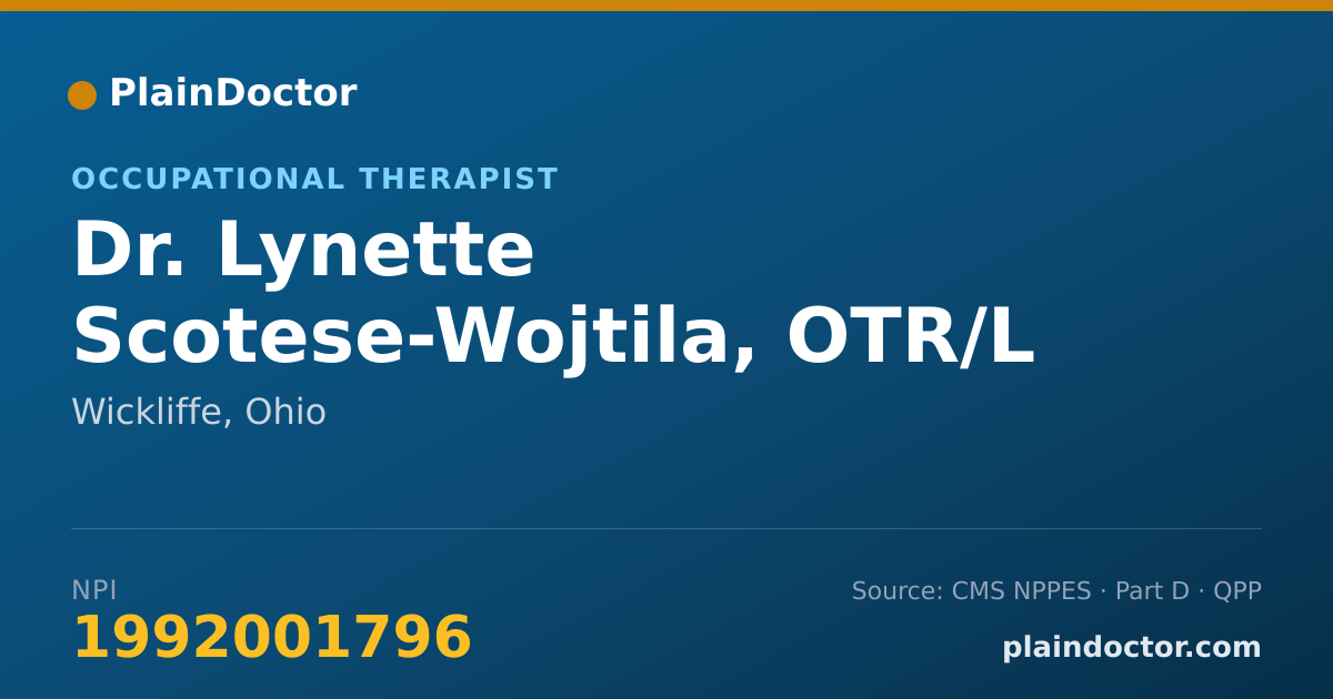 Shareable card for Lynette Scotese-Wojtila, OTR/L - Occupational Therapist, Wickliffe, OH