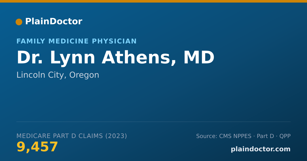 Shareable card for Lynn Athens, MD - Family Medicine Physician, Lincoln City, OR
