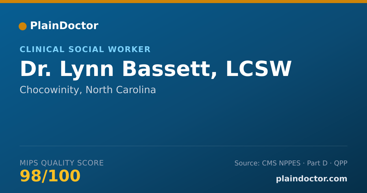 Shareable card for Lynn Bassett, LCSW - Clinical Social Worker, Chocowinity, NC