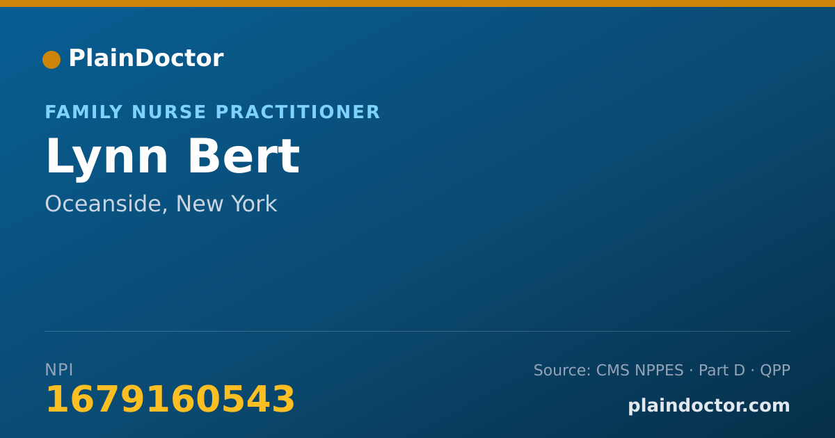 Shareable card for Lynn Bert - Family Nurse Practitioner, Oceanside, NY