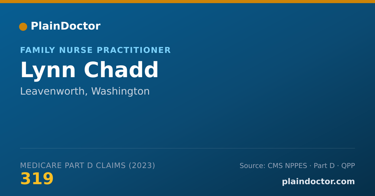 Shareable card for Lynn Chadd - Family Nurse Practitioner, Leavenworth, WA