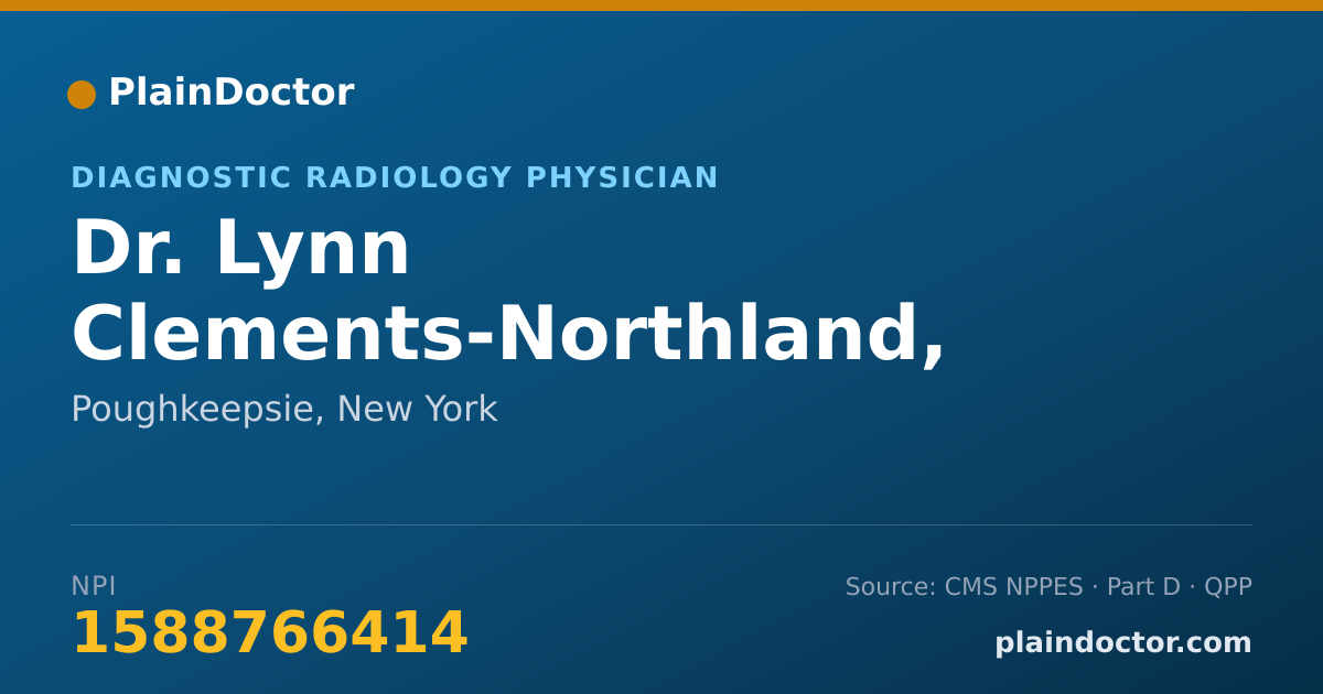 Shareable card for Lynn Clements-Northland, M.D. - Diagnostic Radiology Physician, Poughkeepsie, NY