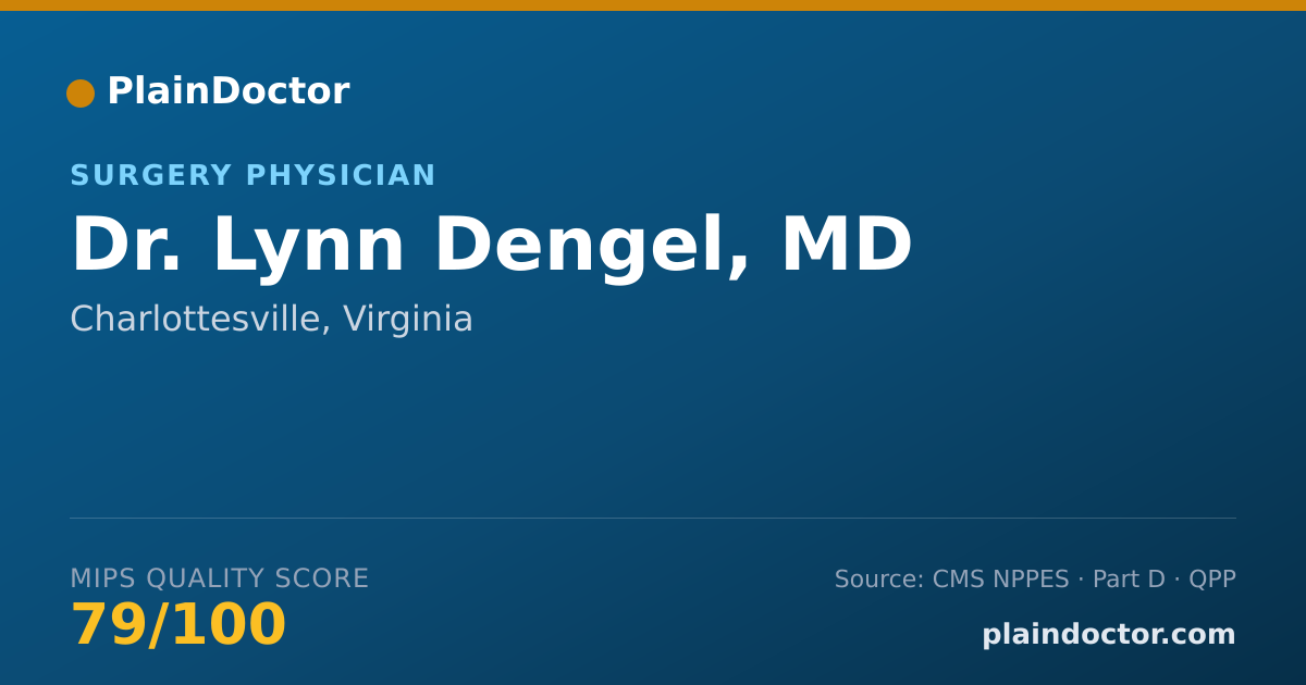 Shareable card for Lynn Dengel, MD - Surgery Physician, Charlottesville, VA