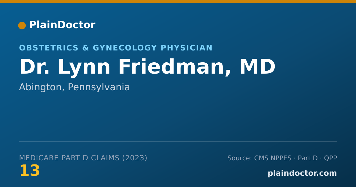 Shareable card for Lynn Friedman, MD - Obstetrics & Gynecology Physician, Abington, PA