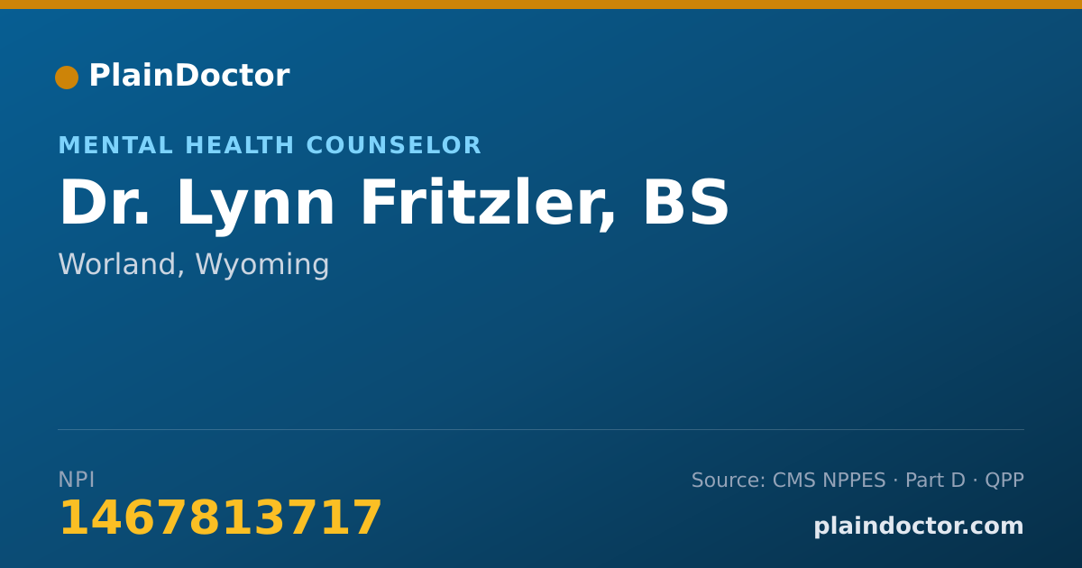Shareable card for Lynn Fritzler, BS - Mental Health Counselor, Worland, WY