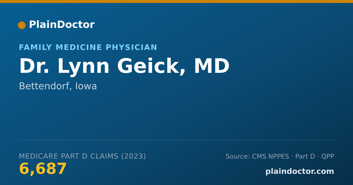 Shareable card for Lynn Geick, MD - Family Medicine Physician, Bettendorf, IA