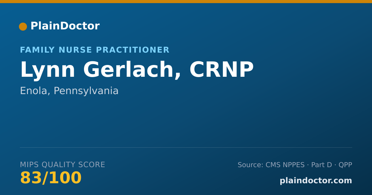 Shareable card for Lynn Gerlach, CRNP - Family Nurse Practitioner, Enola, PA