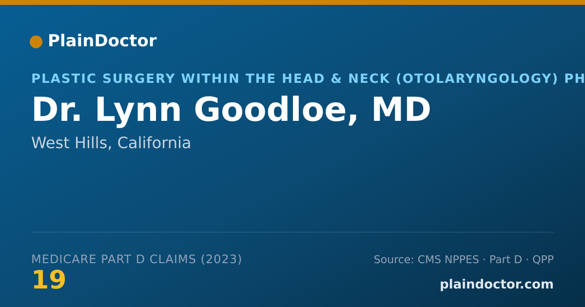 Shareable card for Lynn Goodloe, MD - Plastic Surgery within the Head & Neck (Otolaryngology) Physician, West Hills, CA