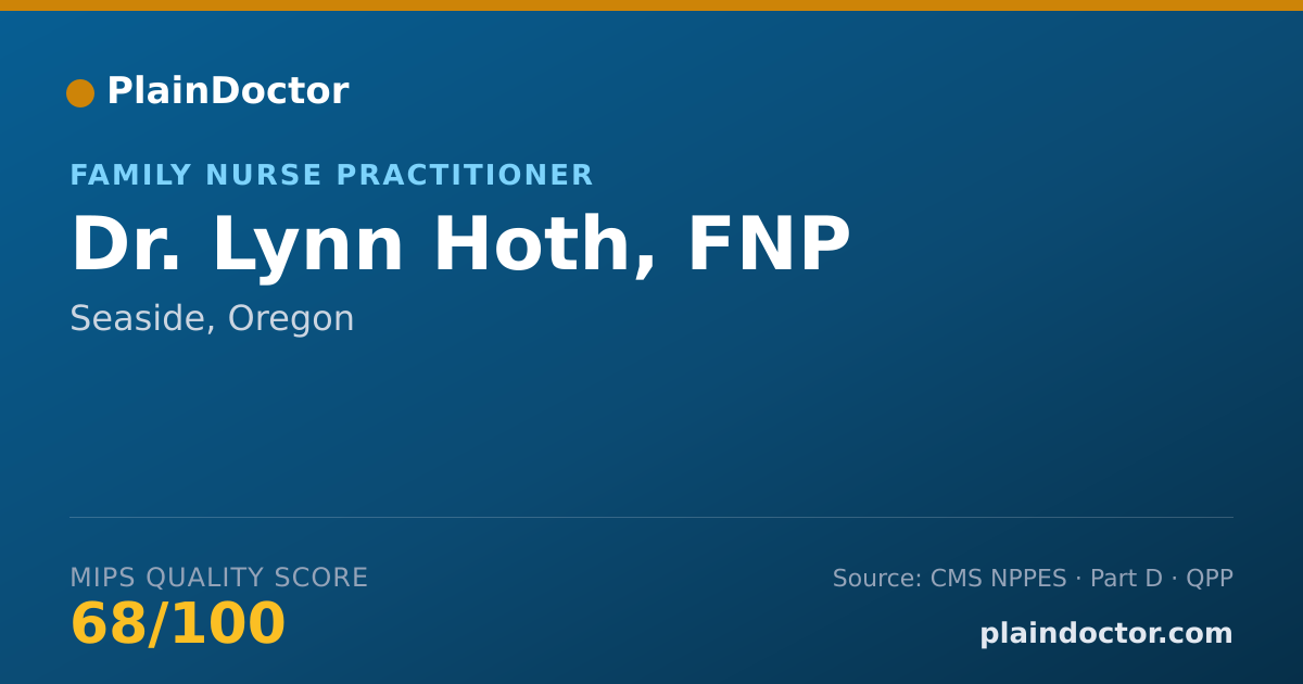 Shareable card for Lynn Hoth, FNP - Family Nurse Practitioner, Seaside, OR