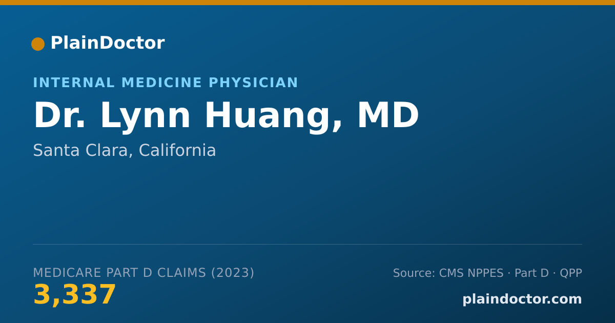 Shareable card for Lynn Huang, MD - Internal Medicine Physician, Santa Clara, CA
