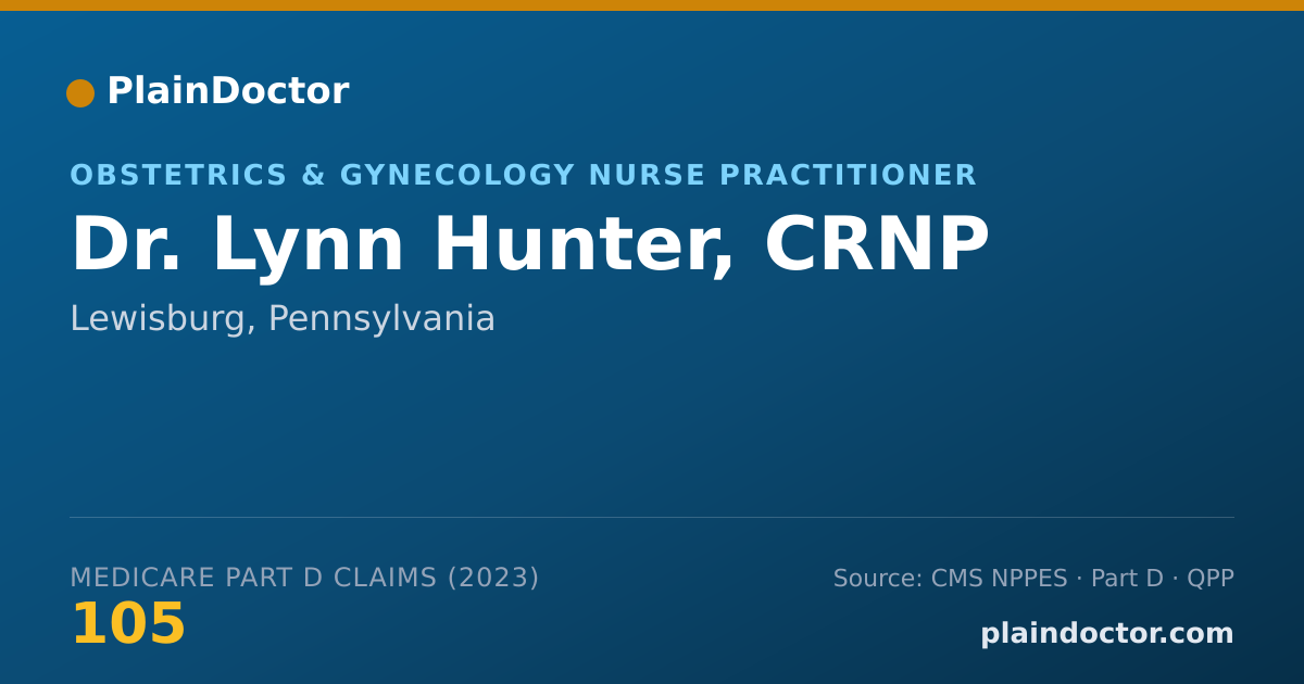 Shareable card for Lynn Hunter, CRNP - Obstetrics & Gynecology Nurse Practitioner, Lewisburg, PA