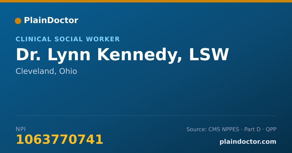 Shareable card for Lynn Kennedy, LSW - Clinical Social Worker, Cleveland, OH