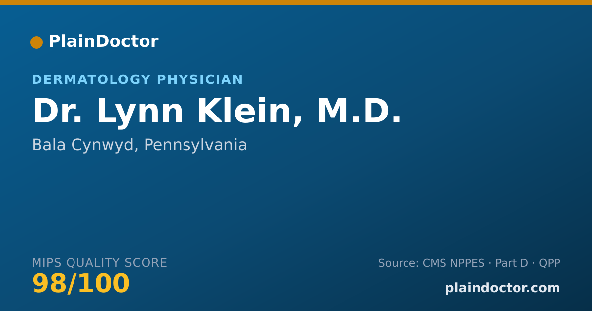 Shareable card for Lynn Klein, M.D. - Dermatology Physician, Bala Cynwyd, PA