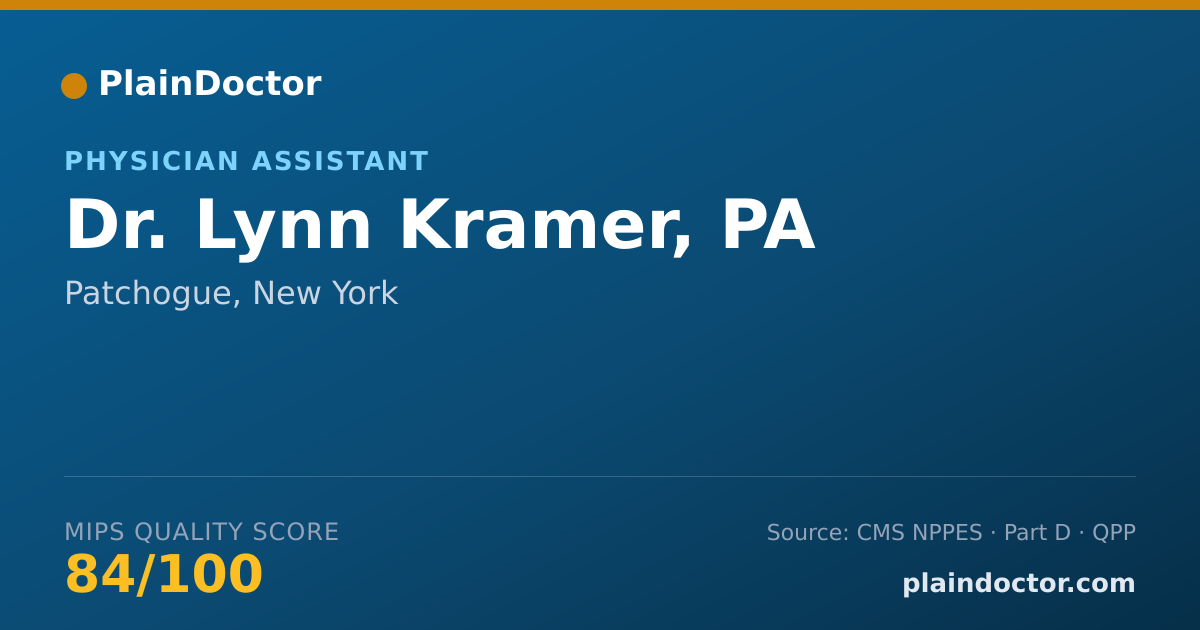 Shareable card for Lynn Kramer, PA - Physician Assistant, Patchogue, NY