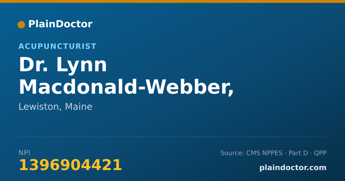 Shareable card for Lynn Macdonald-Webber, L.AC. - Acupuncturist, Lewiston, ME