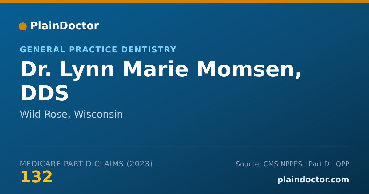 Shareable card for Lynn Marie Momsen, DDS - General Practice Dentistry, Wild Rose, WI
